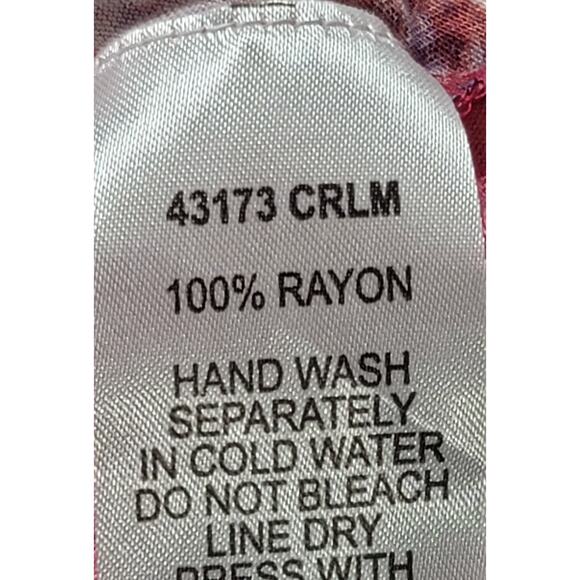 Chadwicks of Boston Pink Orange Abstract Print A Line Maxi Dress Medium Flowy - Picture 4 of 6